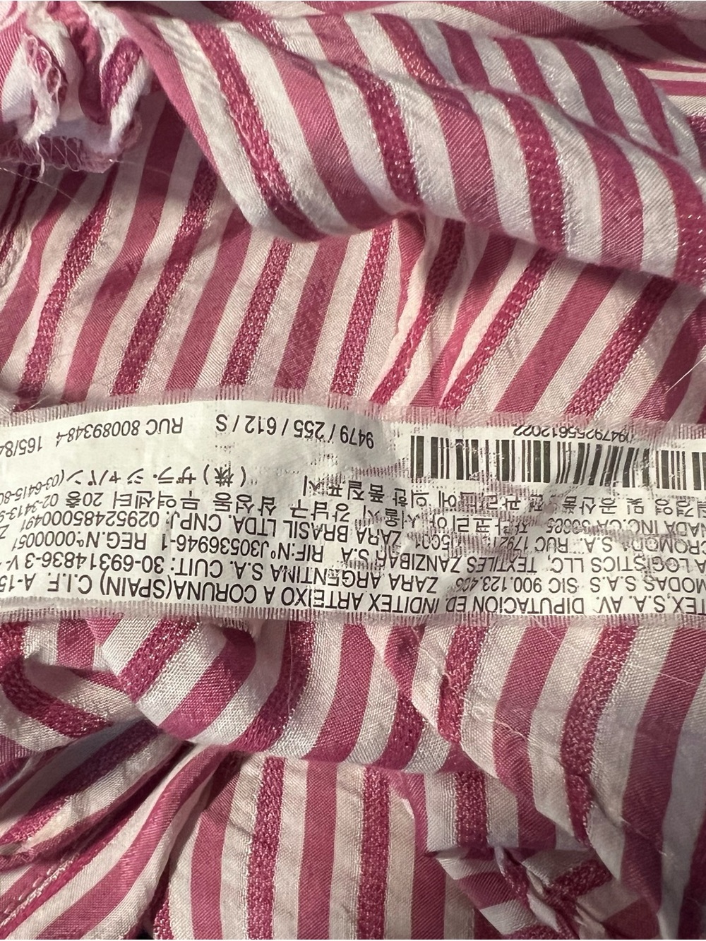 Zara Red and White Striped Button-Down Blouse - Picture 4 of 6